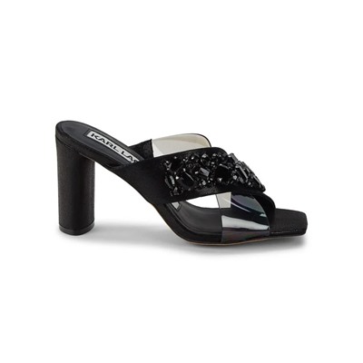 KARL LAGERFELD PARIS Rissa Embellished Leather Sandals