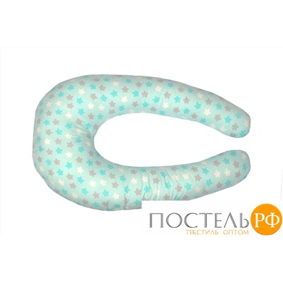 111060190-45З Многофункциональная подушка Comfy Baby 60х85 звезды бирюзовый