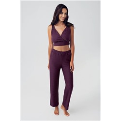 Artış Kalın Askılı Yumuşak Dokulu Triko Crop Pijama Takımı 15208