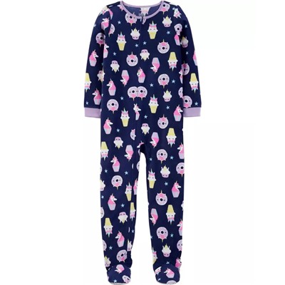 Carter's | Kid 1-Piece Unicorn Cupcake Fleece Footie PJs