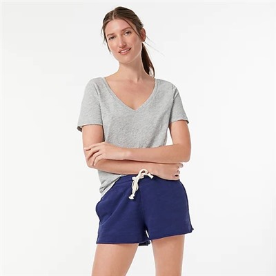 Vintage cotton V-neck T-shirt in stripe