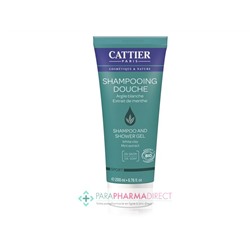 Cattier Shampooing Douche Argile Blanche & Menthe BIO 200ml