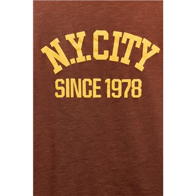 SLUB KNIT VARSITY T-SHIRT