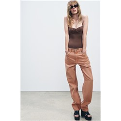 ZW COLLECTION STRAIGHT-LEG MID-RISE JEANS