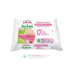 Love&Green Lingettes Intimes Apaisantes x20