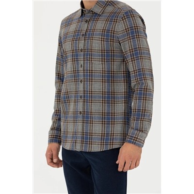 Pierre Cardin Kahverengi Regular Fit Uzun Kollu Gömlekk G021GL004.000.1705009.VR0029