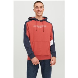 Sudadera con capucha Rojo teja