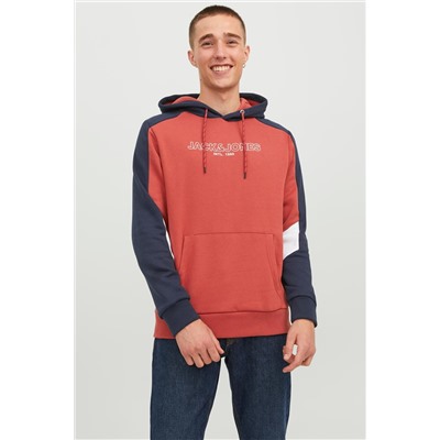Sudadera con capucha Rojo teja