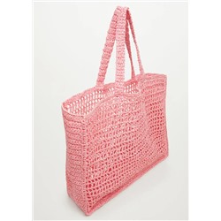 Bolso shopper rafia  -  Mujer | MANGO OUTLET Melilla