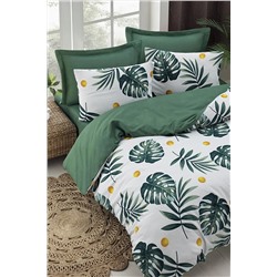 Ev & Ev Home Mature Nevresim Seti Çift Kişilik Monstera Yeşil Ep-020624
