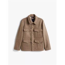 Wool-Blend Utility Jacket