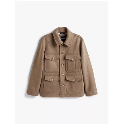 Wool-Blend Utility Jacket