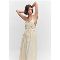 Vestido paneles crochet