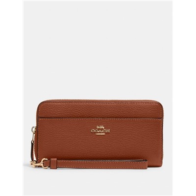 Accordion Zip Wallet With Wristlet Strap