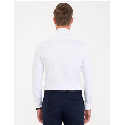 Beyaz Ex. Slim Fit Uzun Kollu Klasik Gömlek
