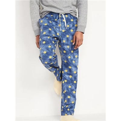 Printed Poplin Pajama Pants for Men