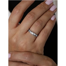 Кольцо из серебра родированное К-7565р