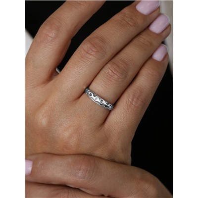 Кольцо из серебра родированное К-7565р