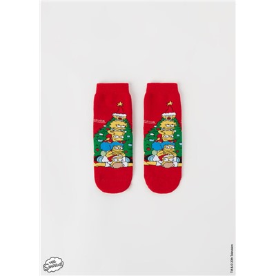 Stoppersocken mit weihnachtlichem The Simpson-Motiv für Kinder