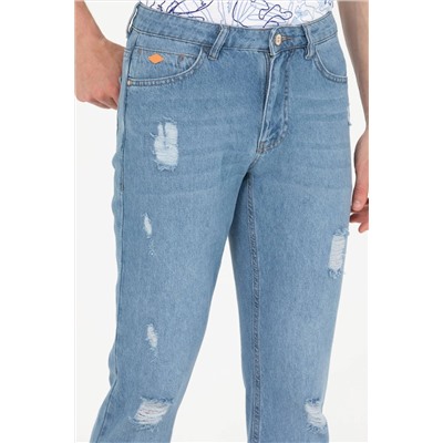 Erkek Açık Mavi Jean Pantolon