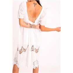 Vestido evasé Blanco