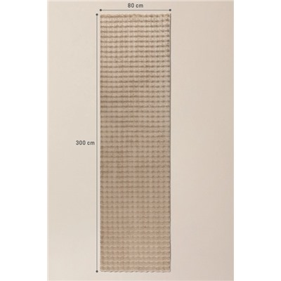 Vivre Bubble Halı - Bej - 80x300 cm