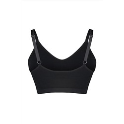 Siyah Kapsız Askılı Seamless Bralette Sütyen TBBSS23CW00001