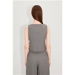 Chaleco de traje de lana Gris