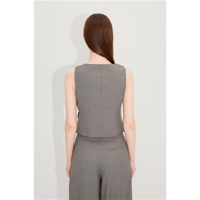 Chaleco de traje de lana Gris