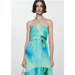 Vestido halter estampado