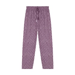 Pantalón largo print geométrico morado