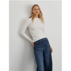 Bluse mit gesprenkelter Textur