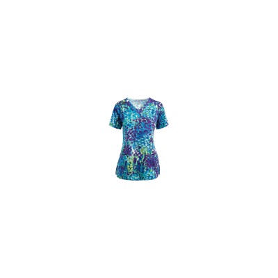 BIO Scrubs Monet Garden Print Top