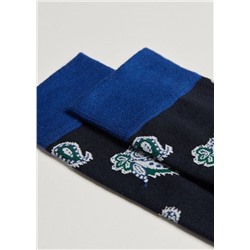 Kurze Herrensocken mit klassischem Muster