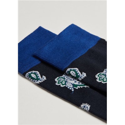 Kurze Herrensocken mit klassischem Muster