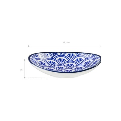 Rêve Bleu Belfort New Bone China Oval Tabak