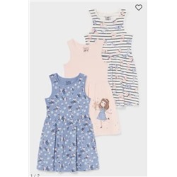 Multipack 3er - Kleid - Bio-Baumwolle