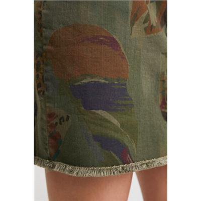 Minifalda de camuflaje floral