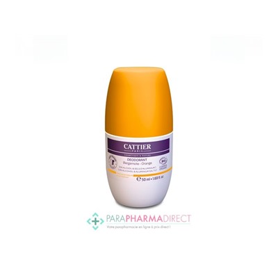 Cattier Déodorant Bergamote & Orange Fraîcheur Agrume BIO 50ml