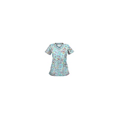 UA Gypsy Jewel Angel Blue Scrub Top