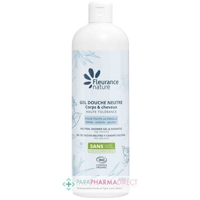 Fleurance Nature Gel Douche Neutre - Corps & Cheveux - BIO 500 ml