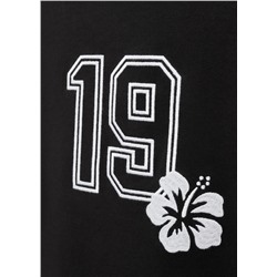 Camiseta crop estampada