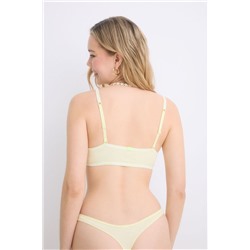 Sujetador top algodón copas extraíbles amarillo