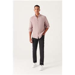 Antrasit Eskitme Yıkamalı Likralı Slim Fit Dar Kesim Jean Pantolon