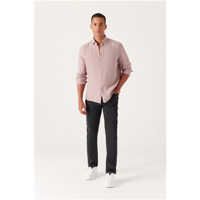 Antrasit Eskitme Yıkamalı Likralı Slim Fit Dar Kesim Jean Pantolon