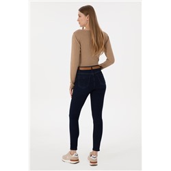 Kadın Mavi Skinny Fit Jean Pantolon