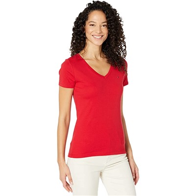 Tommy Hilfiger Short Sleeve V-Neck Flag Tee