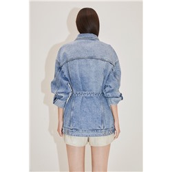 Chaqueta larga vaquera Azul