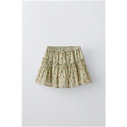 SHIMMERY FLORAL BERMUDA SKORT