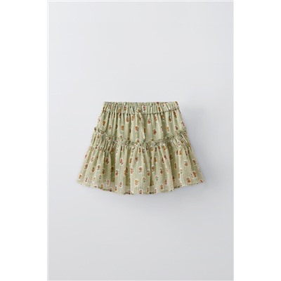 SHIMMERY FLORAL BERMUDA SKORT
